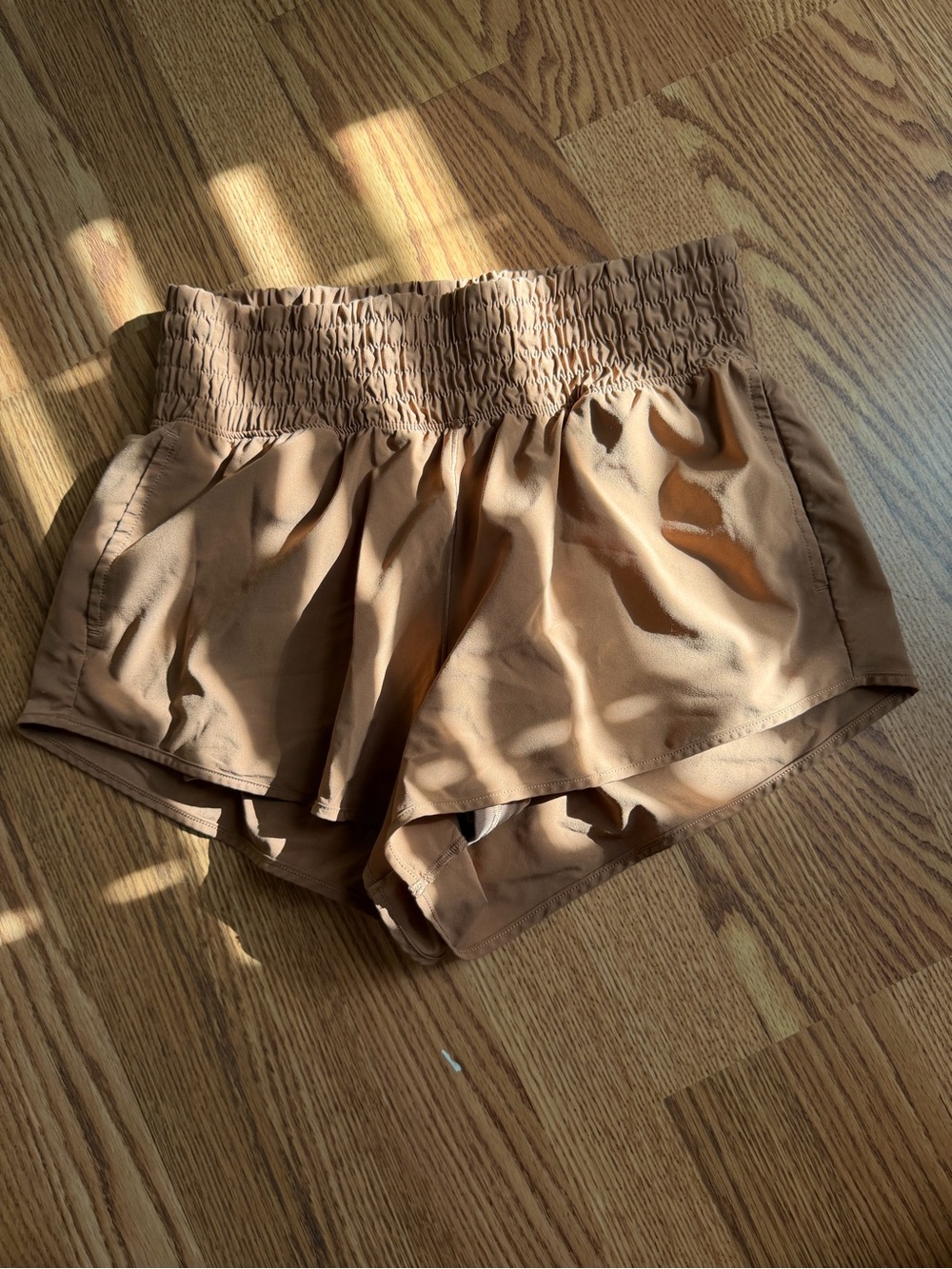 aerie Brown High-Waist Athletic Shorts